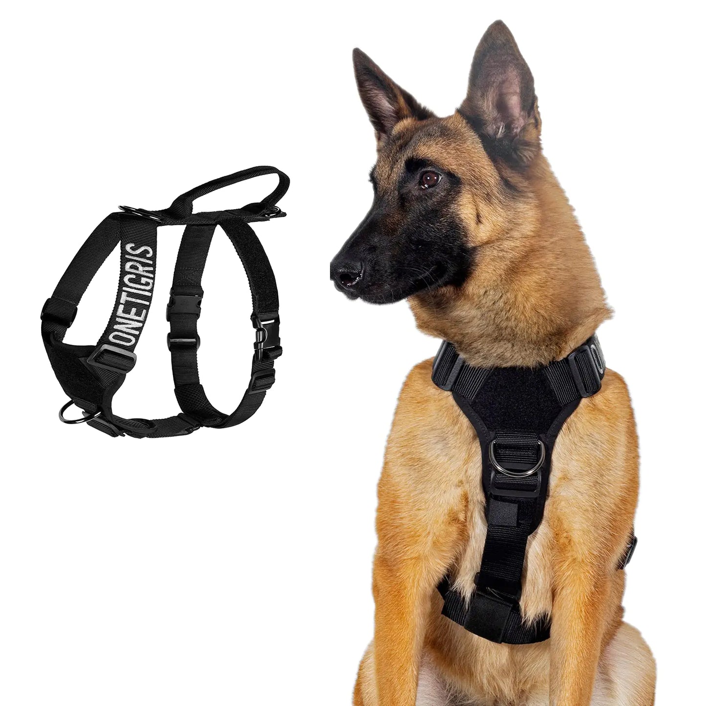 Dog Harness No Pull Dog Harness Lightweight Dog Harness Perfect for Walking Hiking All-Day Wear with Small Medium and Large Dogs(BlackM)