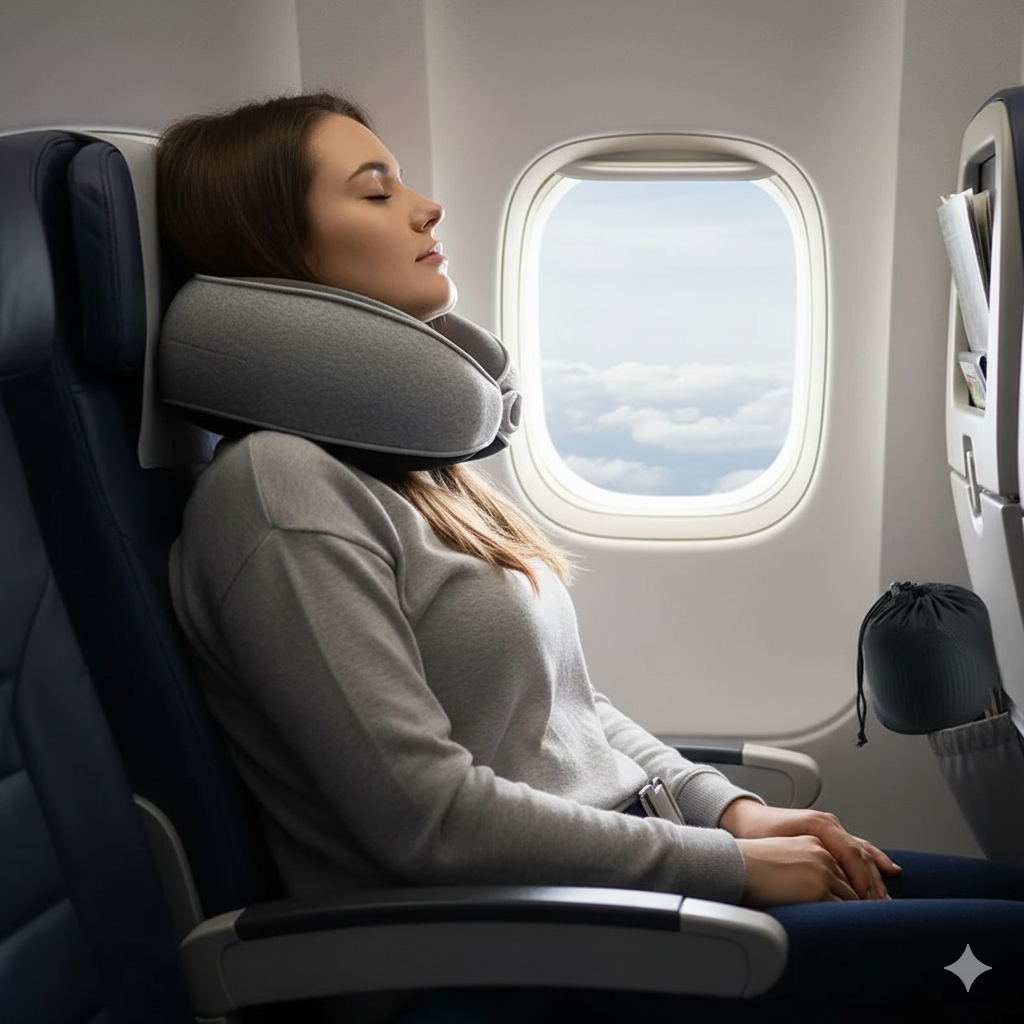 Travel Neck Pillow – Durable U-Shaped Cushion for Airplane & Travel