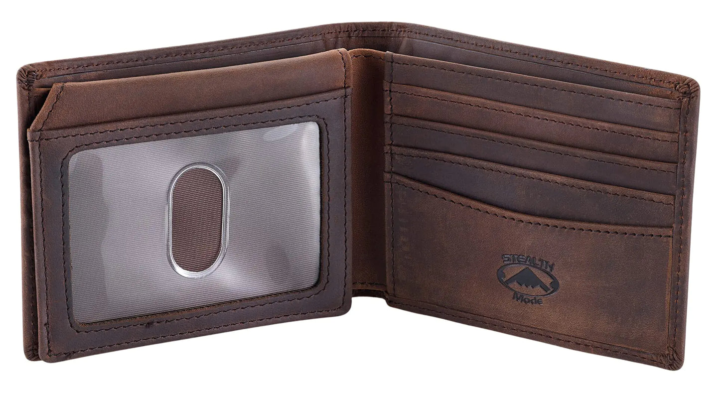 Leather Bifold Wallet for Men