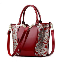 Embroidery Leather Handbag