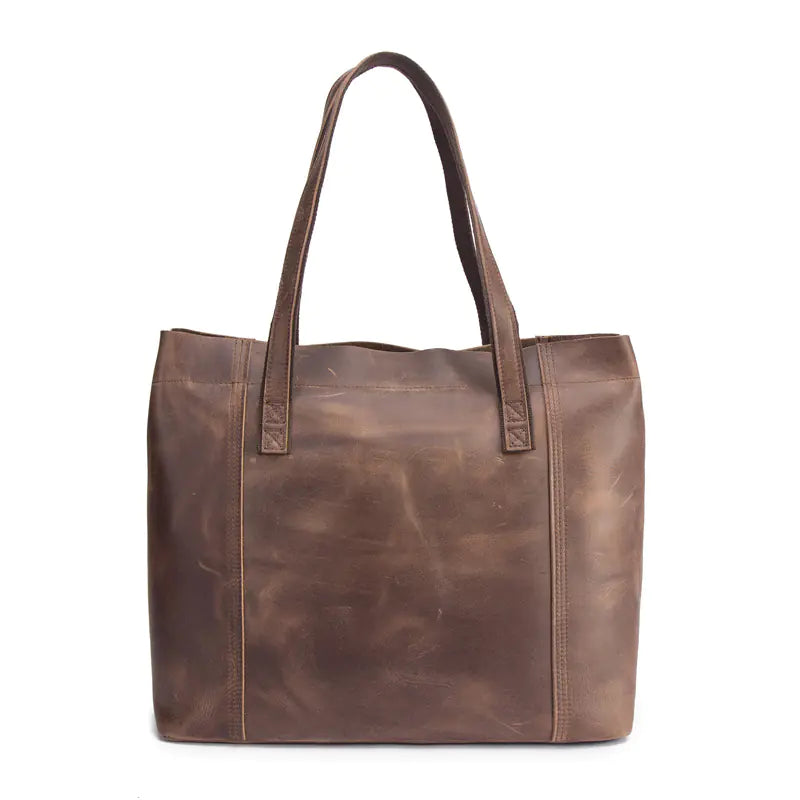 Crazy Horse Leather Handbag for Women