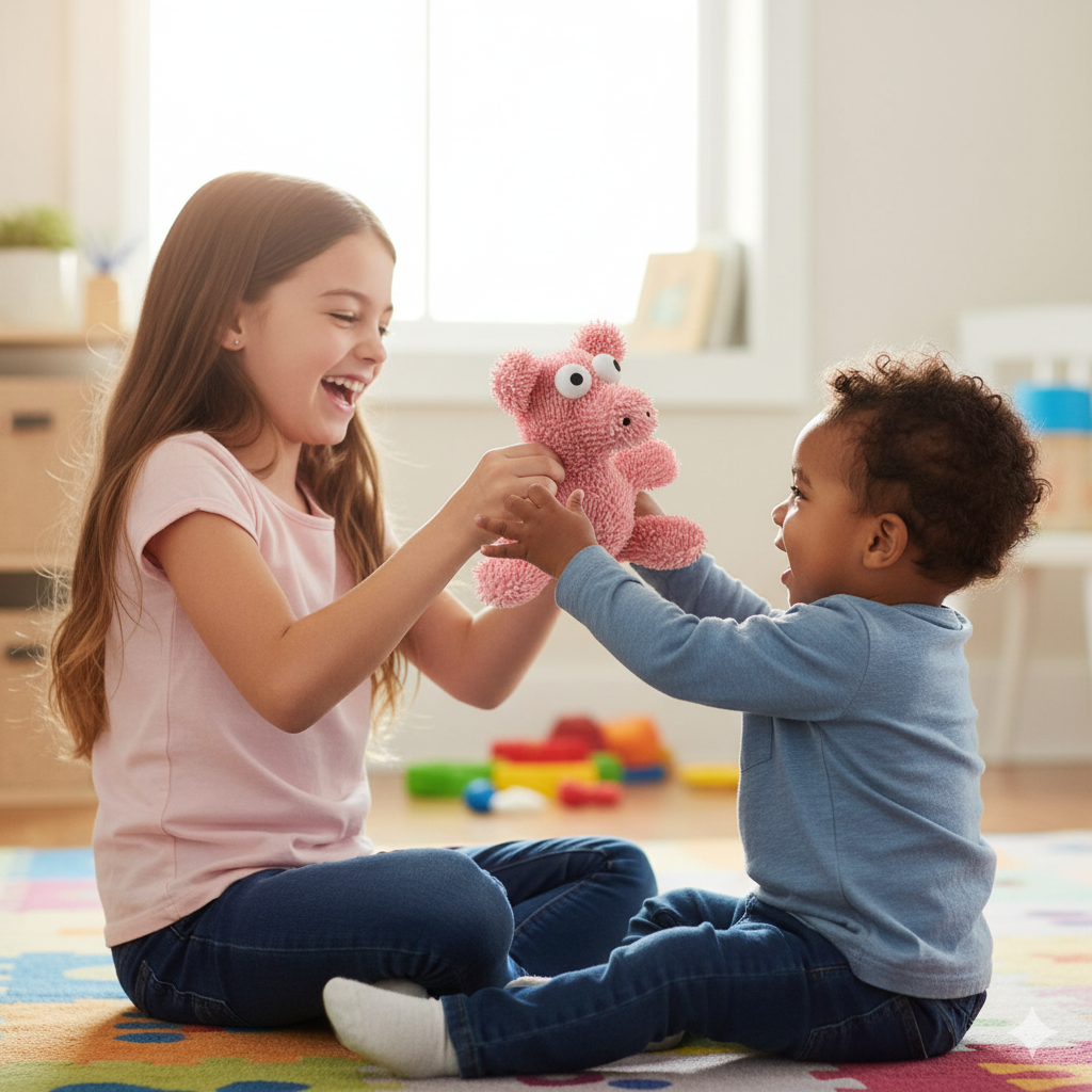 Soft Pink Shaggy Plush Toy