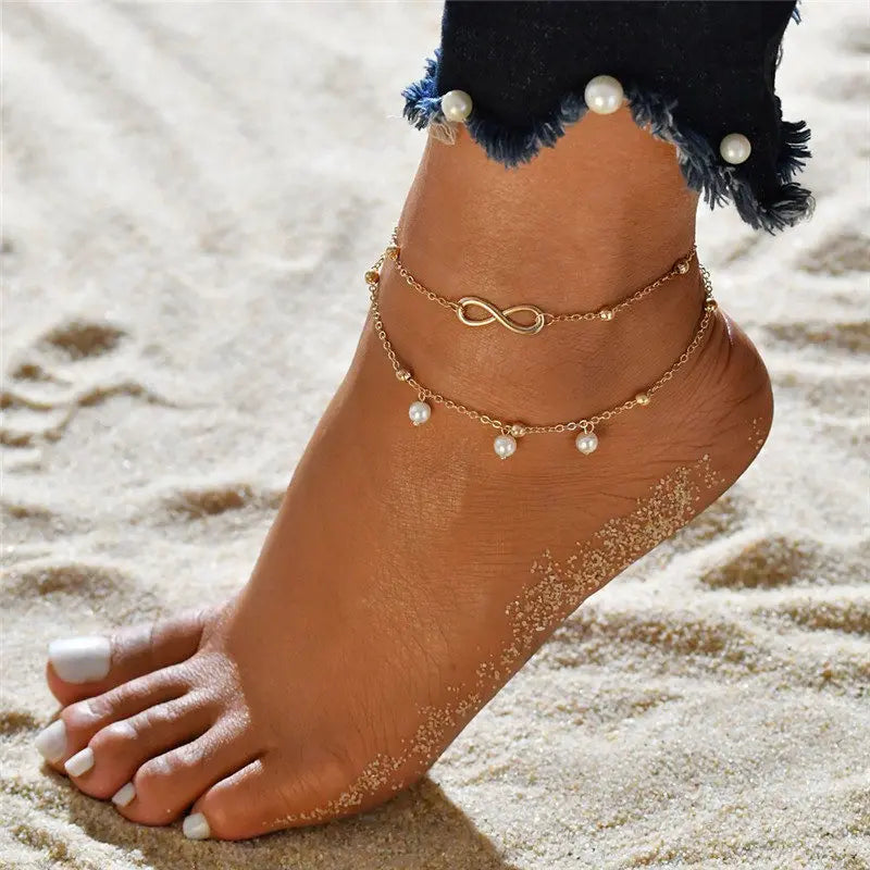 Boho Pearl Anklet