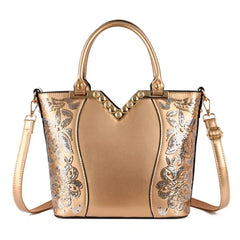 Embroidery Leather Handbag