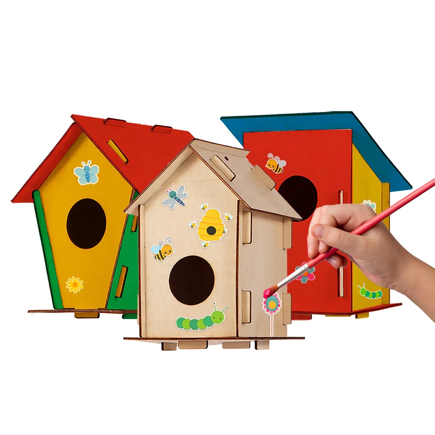 DIY Wooden Birdhouse Painting Kit for Kids